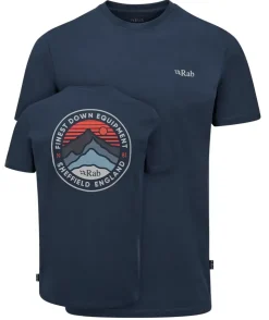 Rab Mens Basecamp 3 Peak Tee - Tempest Blue Outlet