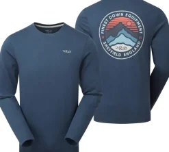 Rab Mens Basecamp 3 Peaks LS Tee - Tempest Blue Hot