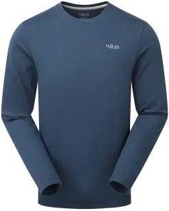 Rab Mens Basecamp 3 Peaks LS Tee - Tempest Blue Hot