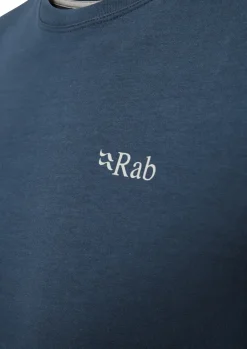 Rab Mens Basecamp 3 Peaks LS Tee - Tempest Blue Hot