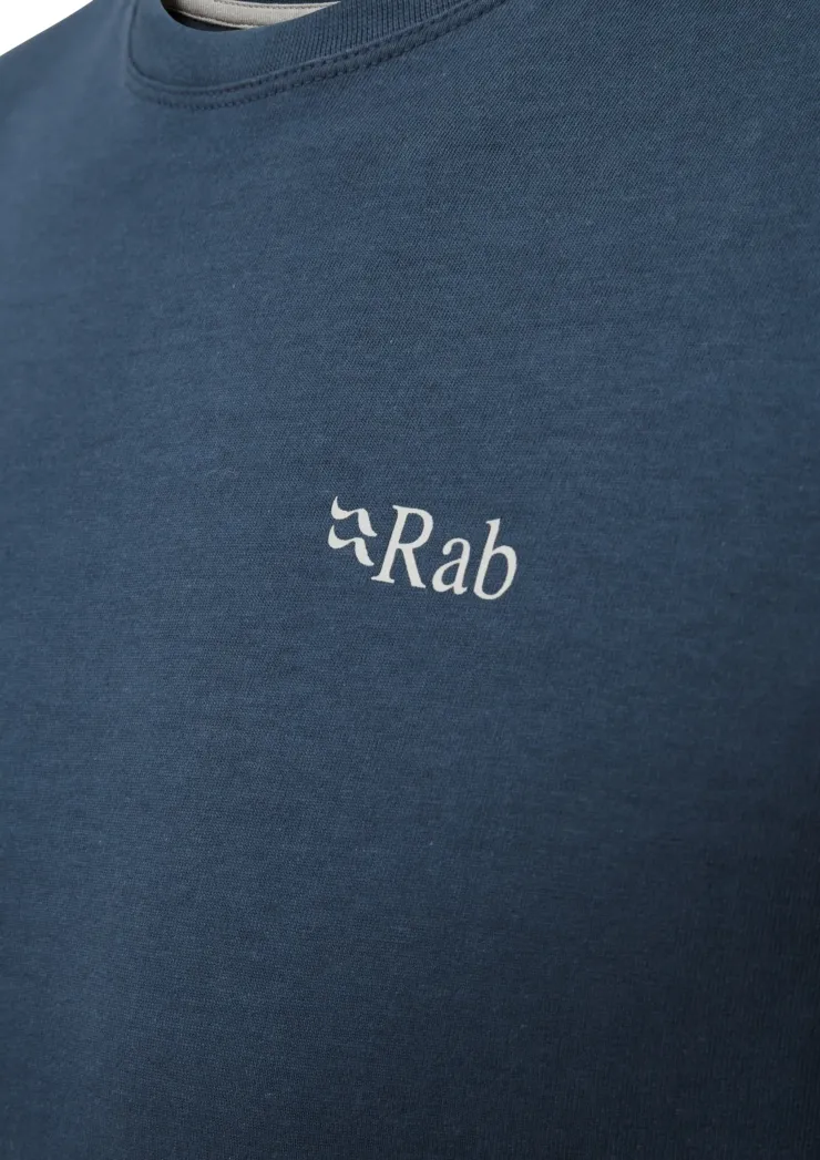 Rab Mens Basecamp 3 Peaks LS Tee - Tempest Blue Hot