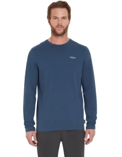 Rab Mens Basecamp 3 Peaks LS Tee - Tempest Blue Hot