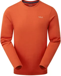 Rab Mens Basecamp 3 Peaks LS Tee - Red Clay Best