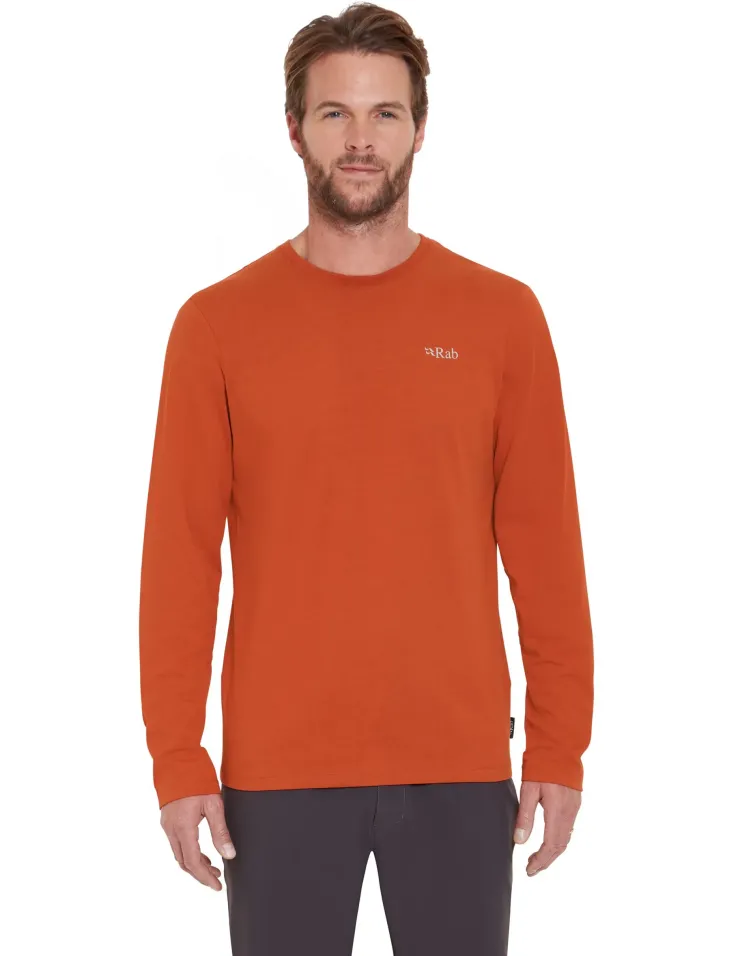 Rab Mens Basecamp 3 Peaks LS Tee - Red Clay Best