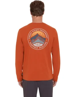 Rab Mens Basecamp 3 Peaks LS Tee - Red Clay Best