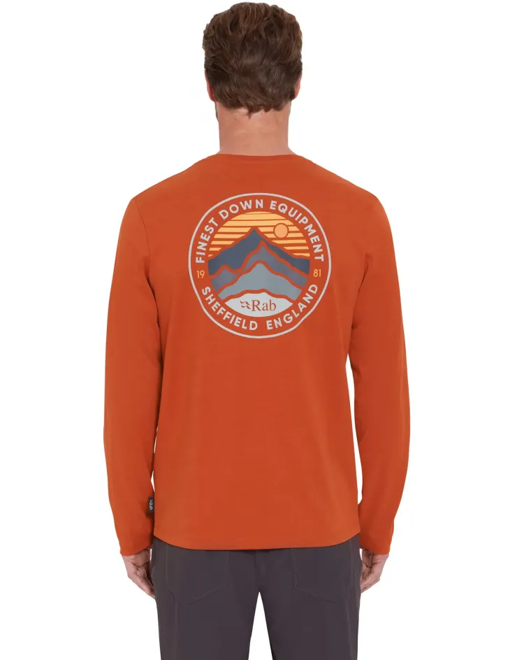 Rab Mens Basecamp 3 Peaks LS Tee - Red Clay Best