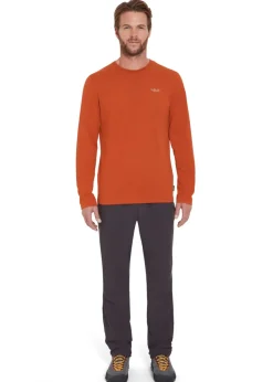 Rab Mens Basecamp 3 Peaks LS Tee - Red Clay Best