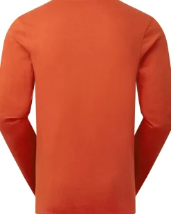 Rab Mens Basecamp Logo Badge LS Tee - Red Clay Sale