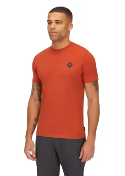 Rab Mens Basecamp Logo Badge Tee - Red Clay Outlet
