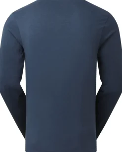 Rab Mens Basecamp Logo Badge LS Tee - Tempest Blue Fashion