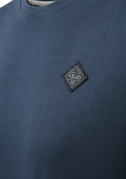 Rab Mens Basecamp Logo Badge LS Tee - Tempest Blue Fashion