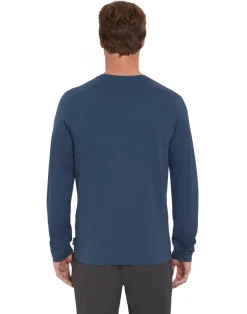 Rab Mens Basecamp Logo Badge LS Tee - Tempest Blue Fashion