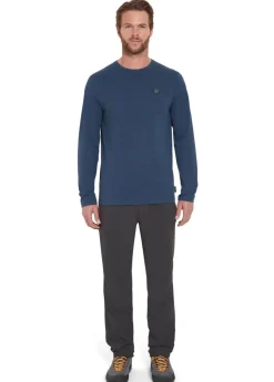 Rab Mens Basecamp Logo Badge LS Tee - Tempest Blue Fashion