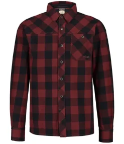 Rab Mens Boundary Shirt - Oxblood Red Check Sale
