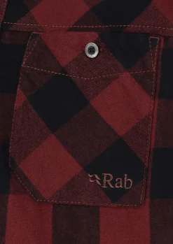 Rab Mens Boundary Shirt - Oxblood Red Check Sale