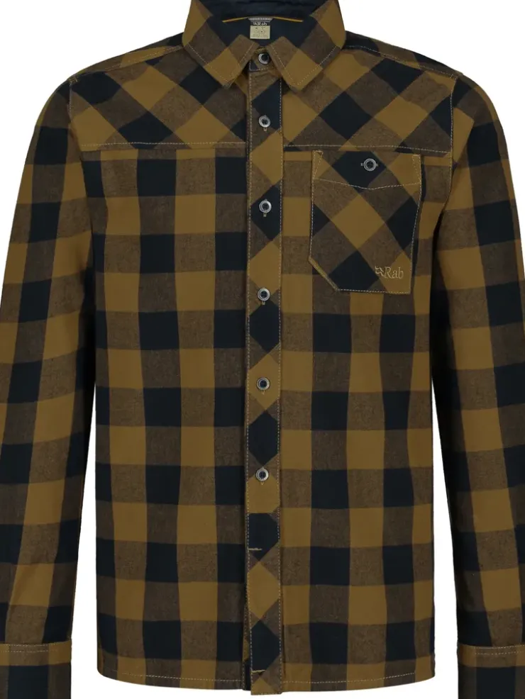 Rab Mens Boundary Shirt - Caramel Check Sale