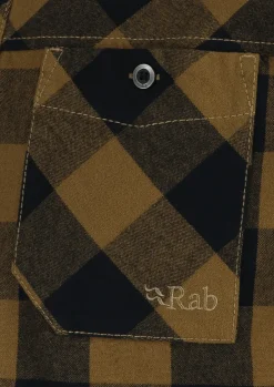 Rab Mens Boundary Shirt - Caramel Check Sale
