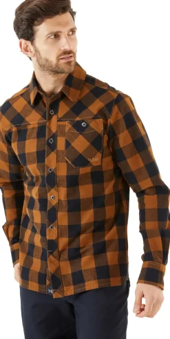 Rab Mens Boundary Shirt - Caramel Check Sale