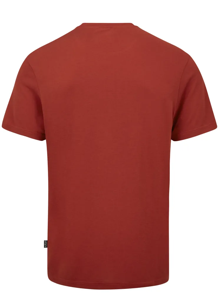 Rab Mens Crimp Logo Tee - Tuscan Red Hot