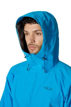Rab Mens Downpour Jacket - Maya Blue Hot