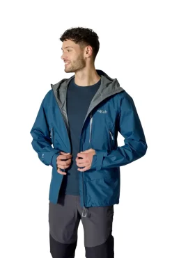 Rab Mens Downpour Mountain Jacket - Tempest Blue Hot