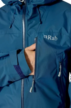 Rab Mens Downpour Mountain Jacket - Tempest Blue Hot