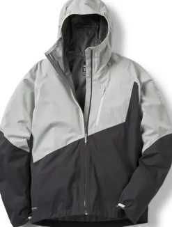 Rab Mens Downpour Trail Light Jacket - Light Zinc-Anthracite New