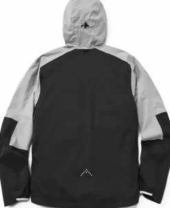 Rab Mens Downpour Trail Light Jacket - Light Zinc-Anthracite New