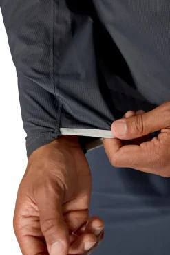 Rab Mens Downpour Trail Light Jacket - Light Zinc-Anthracite New