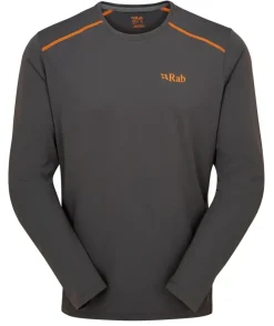 Rab Mens Force Long Sleeved Tee - Graphene Outlet