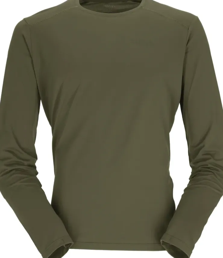Rab Mens Force Long Sleeved Tee - Olive-Olive Online