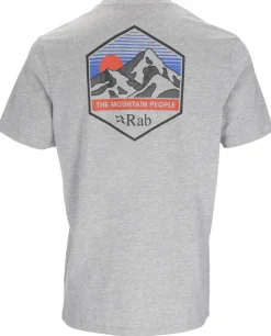 Rab Mens Stance Mountain Peak Tee - Grey Marl Outlet