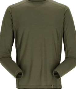 Rab Mens Syncrino Base LS Tee - Olive-Olive New
