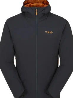 Rab Mens Xenair Alpine Light Jacket - Ebony-Marmalade Discount