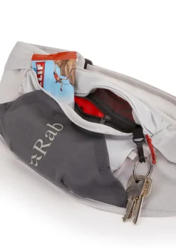 Rab Veil 1 Running Belt - Gargoyle-Graphene Hot