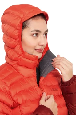 Rab Womens Cirrus Alpine Jacket - Red Grapefruit-Tuscan Red Hot