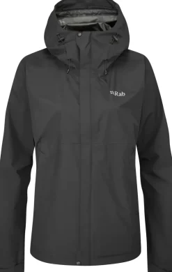 Rab Womens Downpour Eco Jacket - Black Clearance