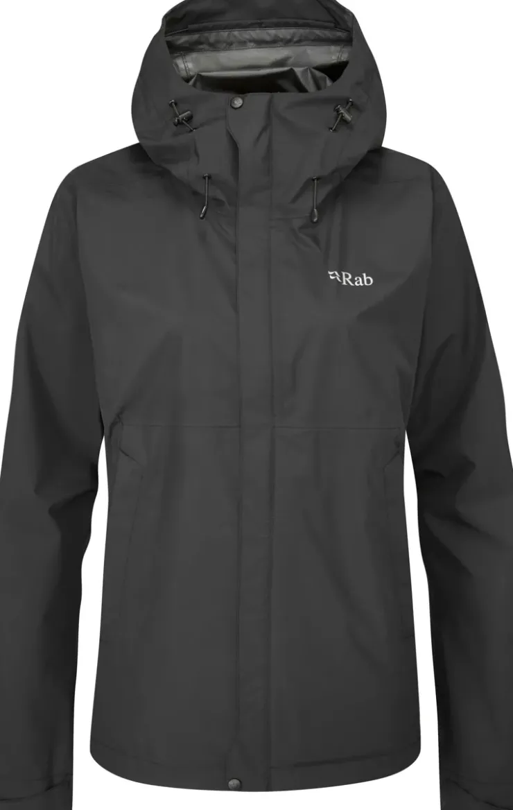 Rab Womens Downpour Eco Jacket - Black Clearance