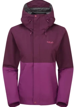 Rab Womens Downpour Jacket - Mulberry-Plum Online