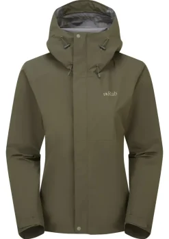 Rab Womens Downpour Jacket - Army Hot