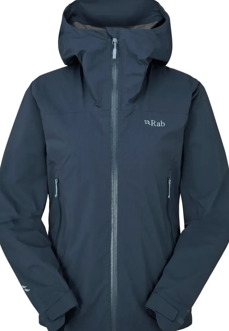 Rab Womens Downpour Light Jacket - Tempest Blue Discount