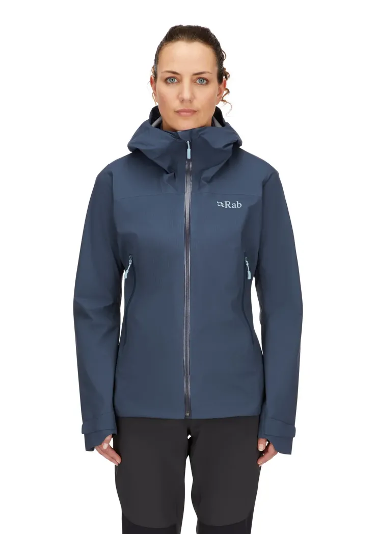 Rab Womens Downpour Light Jacket - Tempest Blue Discount