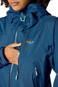 Rab Womens Downpour Mountain Jacket - Tempest Blue Outlet