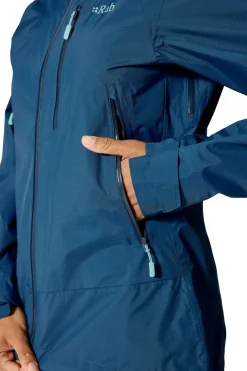 Rab Womens Downpour Mountain Jacket - Tempest Blue Outlet