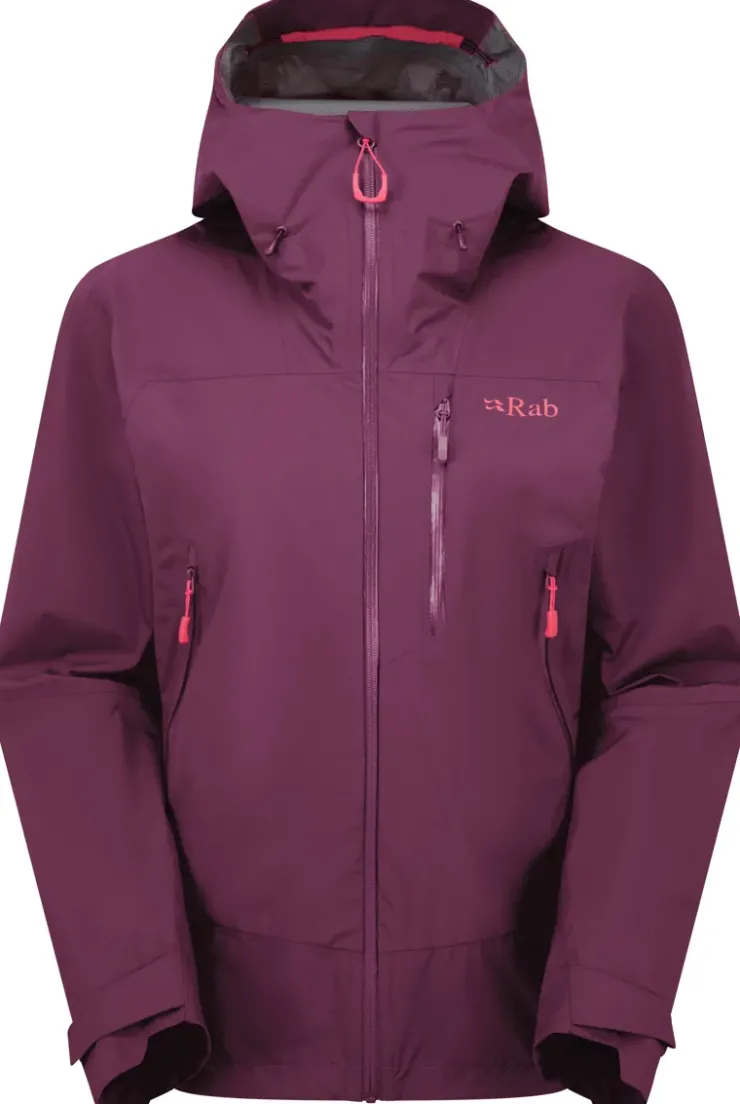 Rab Womens Downpour Mountain Jacket - Mulberry Outlet