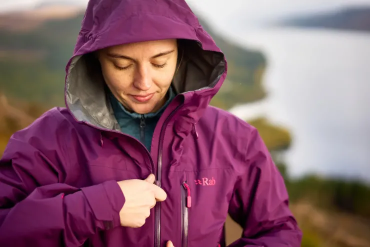 Rab Womens Downpour Mountain Jacket - Mulberry Outlet
