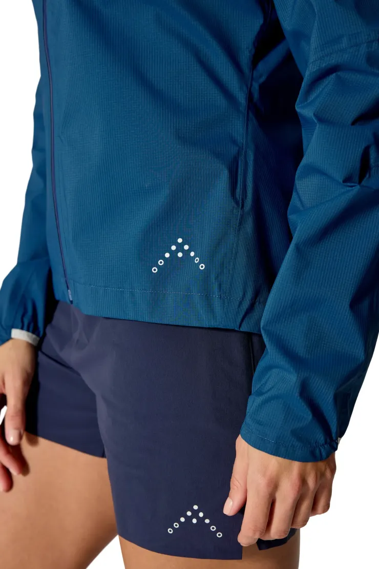 Rab Womens Downpour Trail Light Jacket - Tempest Blue Hot