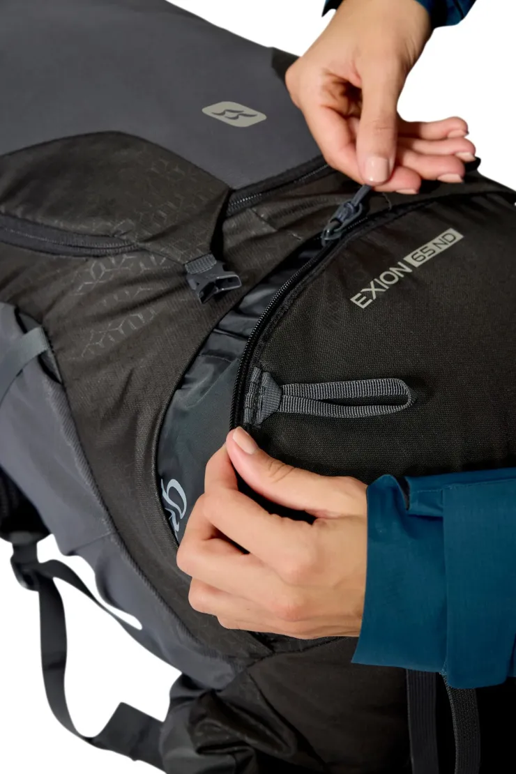 Rab Womens Exion 65 ND Rucksack - Anthracite-Graphene Hot