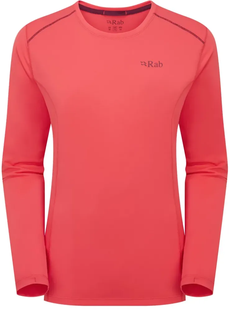 Rab Womens Force Long Sleeved Tee - Hibiscus Online