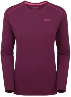 Rab Womens Force Long Sleeved Tee - Mulberry Outlet